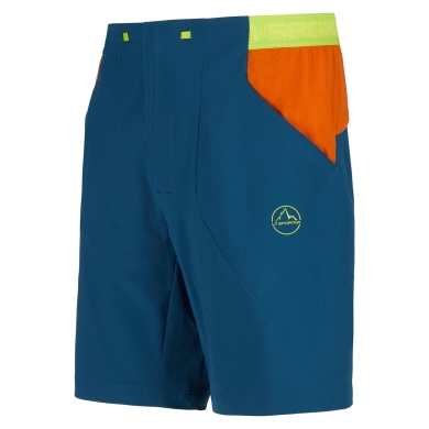 La Sportiva Wanderhose Guard Short (elastischer Bund mit Kordelzug) kurz sturmblau/orange Herren